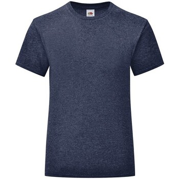 Vêtements Fille T-shirts manches longues Fruit Of The Loom Iconic Bleu