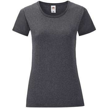 Vêtements Femme Track & Field long sleeves antiviral T-shirt Fruit Of The Loom  Gris