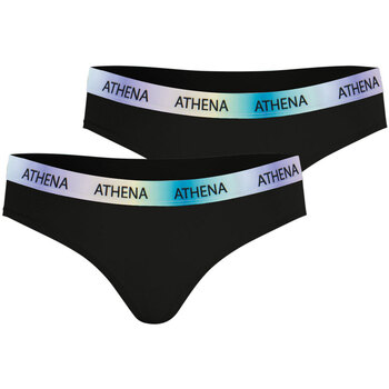 Sous-vêtements Fille Culottes & slips Athena Lot de 2 slips Girl Rainbow by   Fille Noir