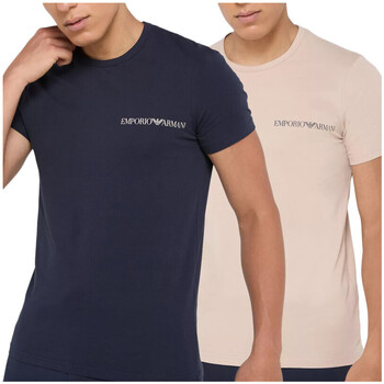 Vêtements Homme T-shirts & Polos Écharpe EA7 Emporio Armani 285381 0A120 49136 Black Iris Whiteni Pack de 2 Multicolore