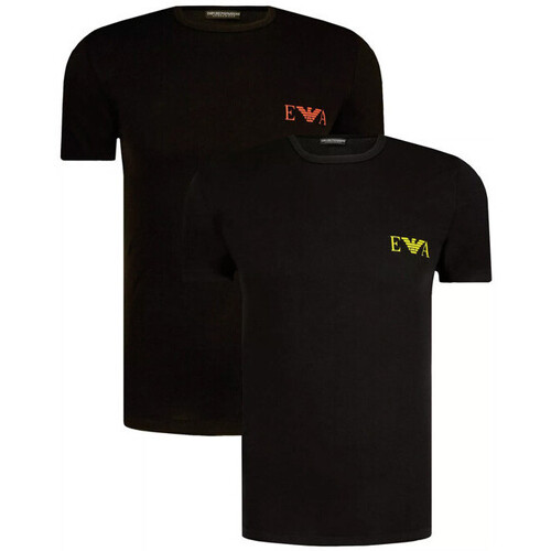 Vêtements Homme T-shirts & Polos Ea7 Emporio Armani v-neck Lot de 2 Noir