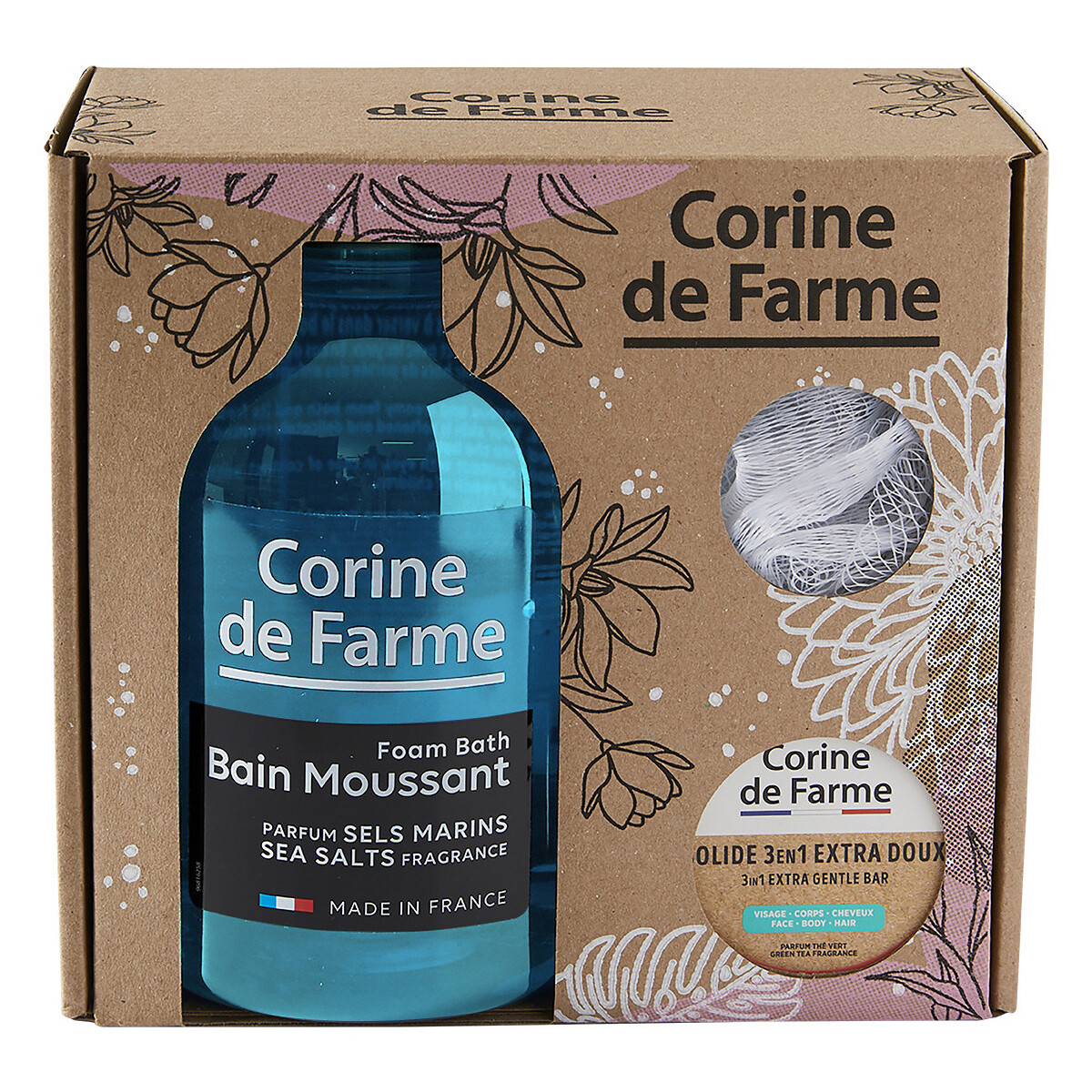 Beauté Produits bains Corine De Farme Coffret Bain Moussant Parfum Sels Marins Autres