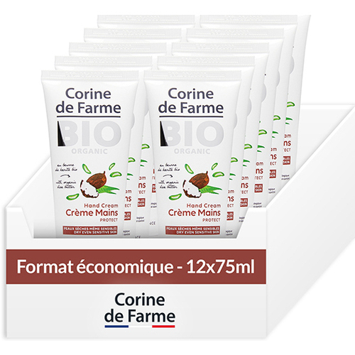 Beauté Bio & naturel Corine De Farme Crème Mains Certifiée Bio - Éco Pack x12 Autres