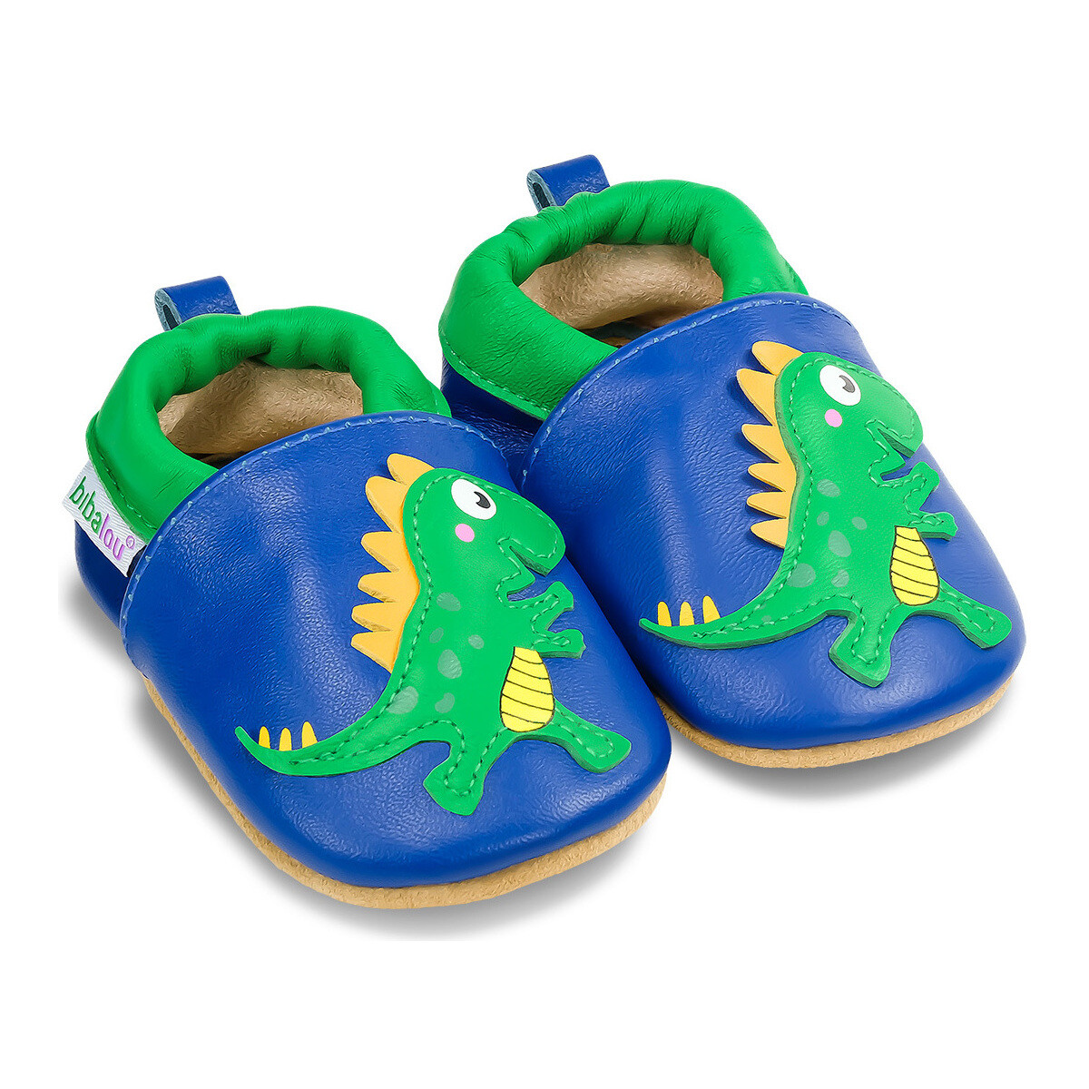 Chaussures Enfant Chaussons bébés Bibalou Victor le Dinosaure Vert