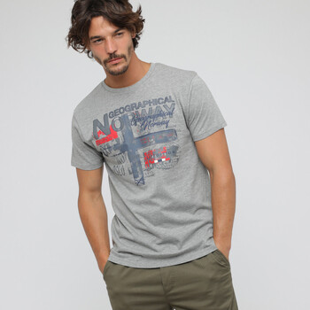Vêtements Homme T-shirts Turtleneck & Polos Geographical Norway JAGUTA t-shirt Homme Gris