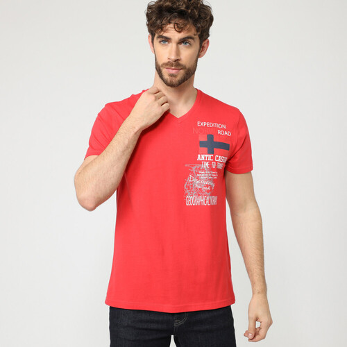 Vêtements Homme T-shirts & Polos Geographical Norway JIXI t-shirt Homme Rouge