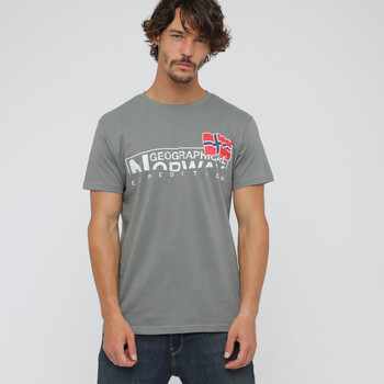 Vêtements Homme T-shirts & Polos Geographical Norway T-shirt pour homme manches courtes Gris