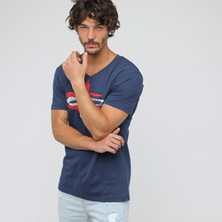 Vêtements Homme tommy hilfiger ivy cable sweater Geographical Norway T-shirt pour homme manches courtes Bleu