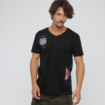Vêtements Homme T-shirts & Polos Geographical Norway T-shirt pour homme manches courtes Noir