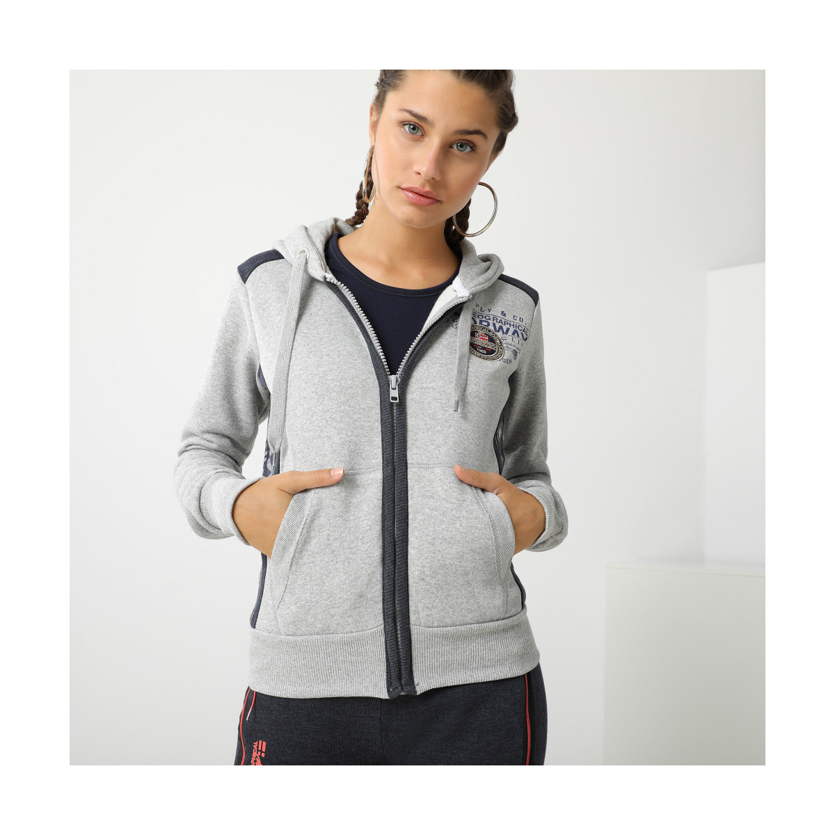 Vêtements Femme Sweats Geographical Norway GIRLY sweat pour femme Gris