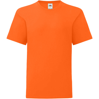 Vêtements Enfant T-shirts manches courtes Versace Jeans Couture logo-print metallic T-shirtm 61023 Orange