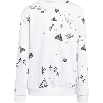 Vêtements Fille Sweats gv9797 adidas Originals Jg bluv q3sweat Blanc