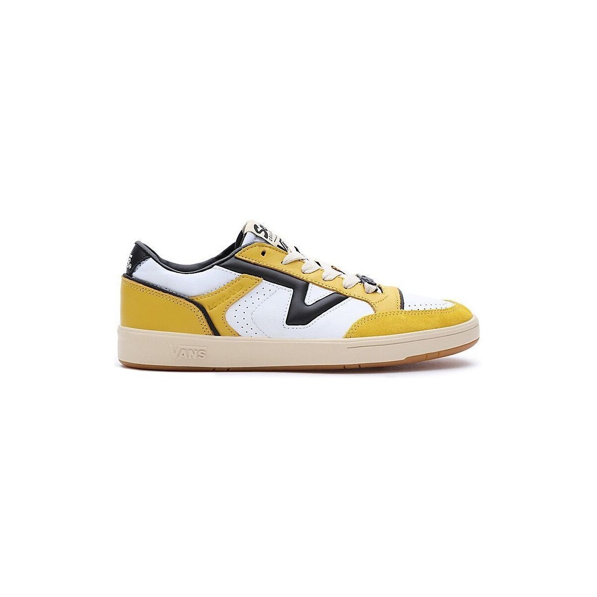 Chaussures Homme Baskets mode Vans LOWLAND - VN0A5KYFY231-WHITE/YELLOW Blanc