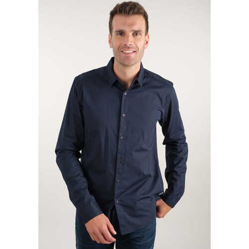 Vêtements Homme Chemises manches Pull Deeluxe Chemise HECHO Bleu