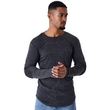 Vêtements Homme Organic Cotton Slim Open Polo Sweater Project X Paris Tee shirt homme manche longue noir 88162235 DG - S Gris