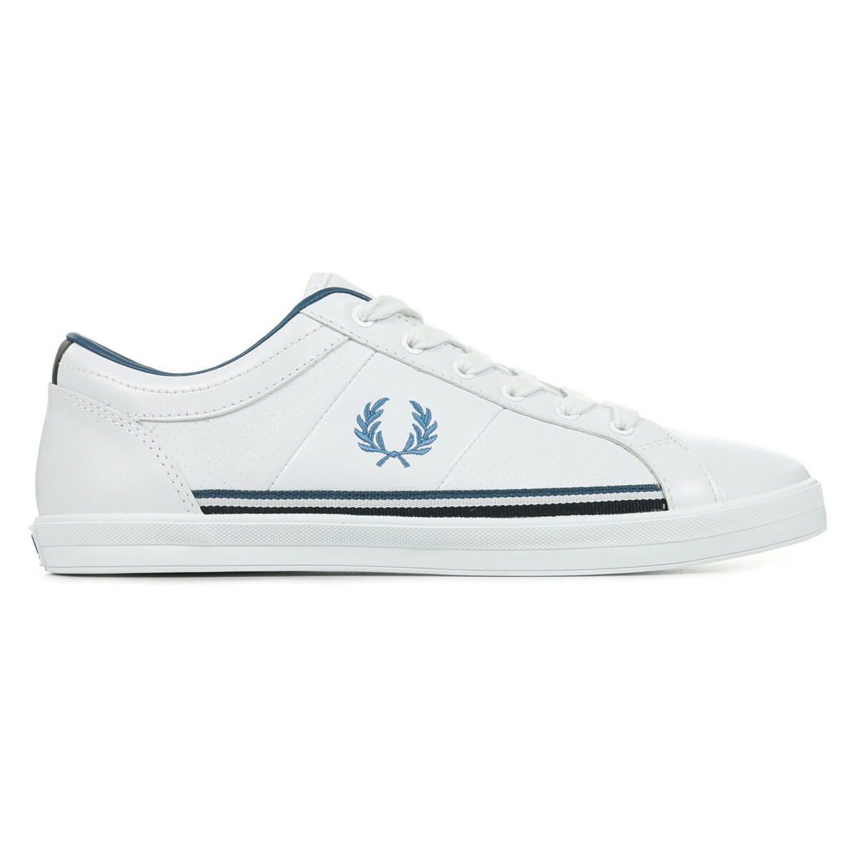 Chaussures Homme Baskets mode Fred Perry Baseline Perf Leather Blanc