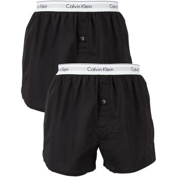 Sous-vêtements Homme Boxers Calvin Klein Jeans Lot de 2 boxers taillés avec logo Noir