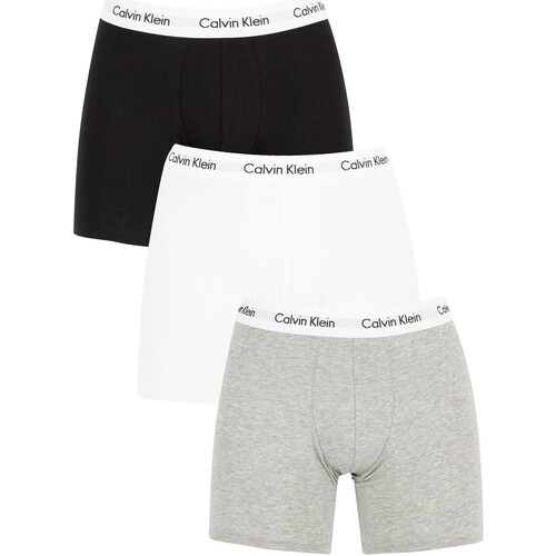 Sous-vêtements Homme Caleçons Calvin Klein Jaqueline Jeans Lot de 3 boxers en coton extensible Blanc
