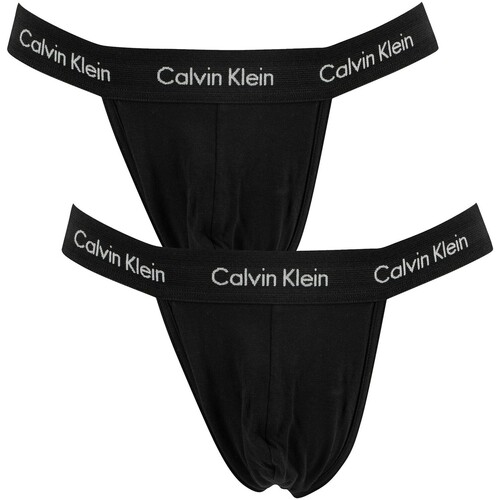 Sous-vêtements Homme Slips Calvin Klein Jeans Lot de 2 strings Noir