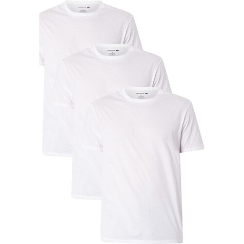 Vêtements Homme Lacoste Short De Bain MH2658 Lacoste Lot de 3 t-shirts d'équipage Blanc
