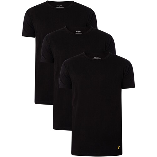 Vêtements Homme T-shirts manches courtes Polo czarny Pld Tux CNPO-Long Sleeves WaTshirt Lot de 3 t-shirts ras du cou Maxwell Lounge Noir