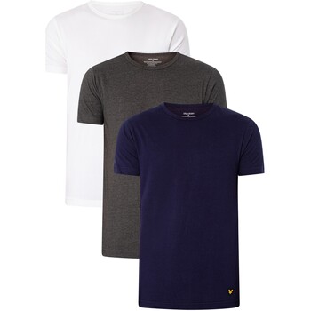 Vêtements Homme T-shirts manches courtes Lyle & Scott Lot de 3 t-shirts ras du cou Maxwell Lounge Multicolore
