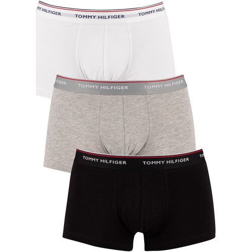 Sous-vêtements Homme Caleçons Grey Tommy Hilfiger Lot de 3 boxers Premium Essentials taille basse Multicolore
