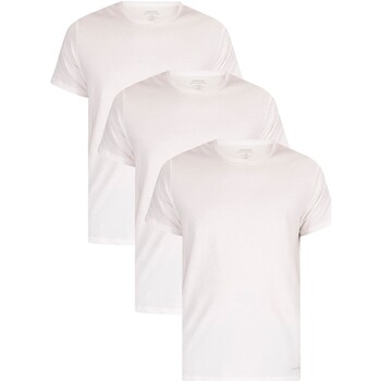 Vêtements Homme Pyjamas / Chemises de nuit Calvin Klein Jeans Paquet de 3 t-shirts ras du cou Blanc
