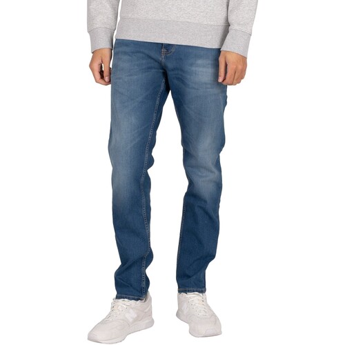 Vêtements Homme Jeans studded-logo slim Tommy Jeans studded-logo Jean fuselé ajusté Austin Bleu