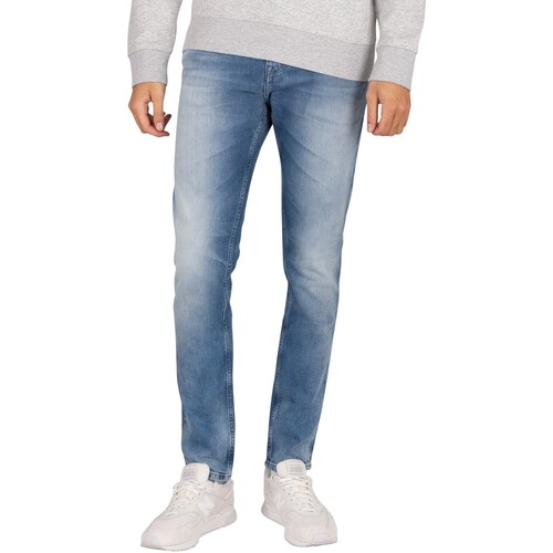 Vêtements Homme Jeans studded-logo slim Tommy Jeans studded-logo Jean slim Austin Bleu