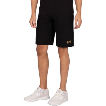 Vêtements Homme Shorts / Bermudas Emporio Armani pelle EA7 Logo Sweat Shorts Noir