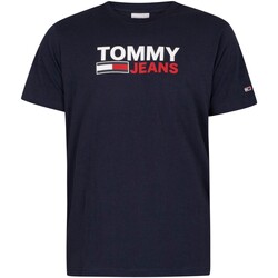 Vêtements Homme T-shirts manches courtes Tommy Jeans T-shirt avec logo d'entreprise Bleu