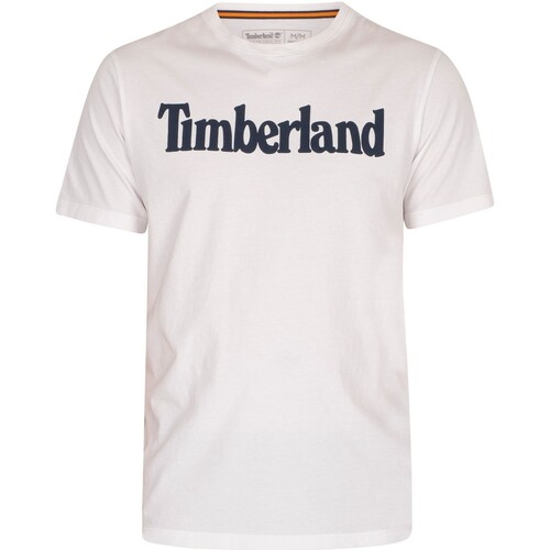Vêtements Homme T-shirts manches courtes Timberland T-shirt linéaire Kennebec Blanc