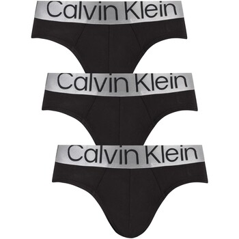 Sous-vêtements Homme Slips Calvin Klein Jeans Lot de 3 slips Reconsidered Stell Hip Noir