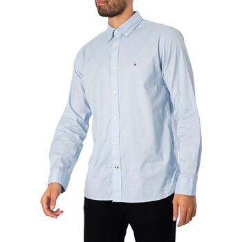 Vêtements Homme Chemises manches longues Tommy Hilfiger Chemise en popeline Core Flex Bleu