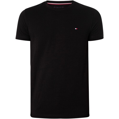 Vêtements Homme T-shirts manches courtes Tommy Hilfiger T-shirt Core Stretch extra-fin Noir