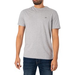 Vêtements Homme T-shirts manches courtes Gant T-shirt régulier à bouclier Gris