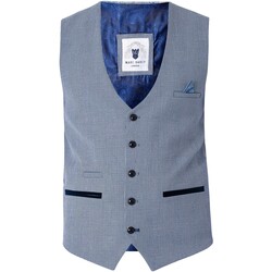 Vêtements Homme Gilets de costume Marc Darcy Gilet à carreaux Bromley à simple boutonnage Bleu