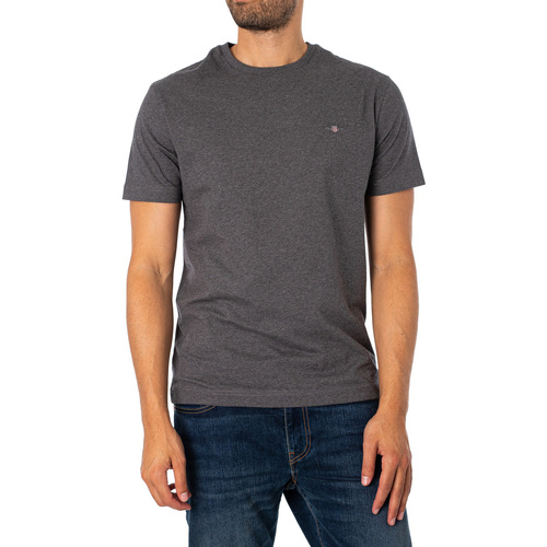 Vêtements Homme T Shirt Blue Os Gant T-shirt régulier à bouclier Noir
