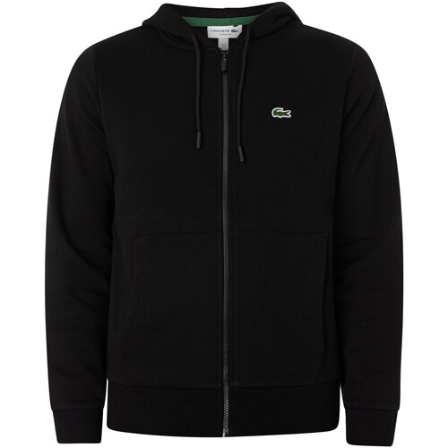 Lacoste Sweat à capuche zippé avec logo brodé Noir - Vêtements Sweats Homme  116,95 €