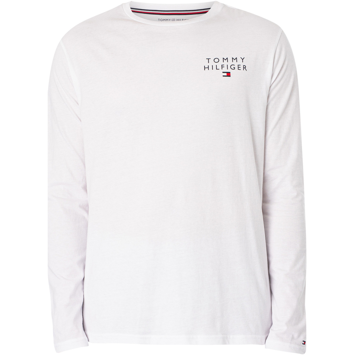 Vêtements Homme Pyjamas / Chemises de nuit Tommy Hilfiger T-shirt à manches longues avec logo Lounge Chest Blanc