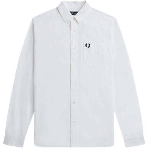 Vêtements Homme Chemises manches longues Fred Perry Fp Oxford Shirt Blanc