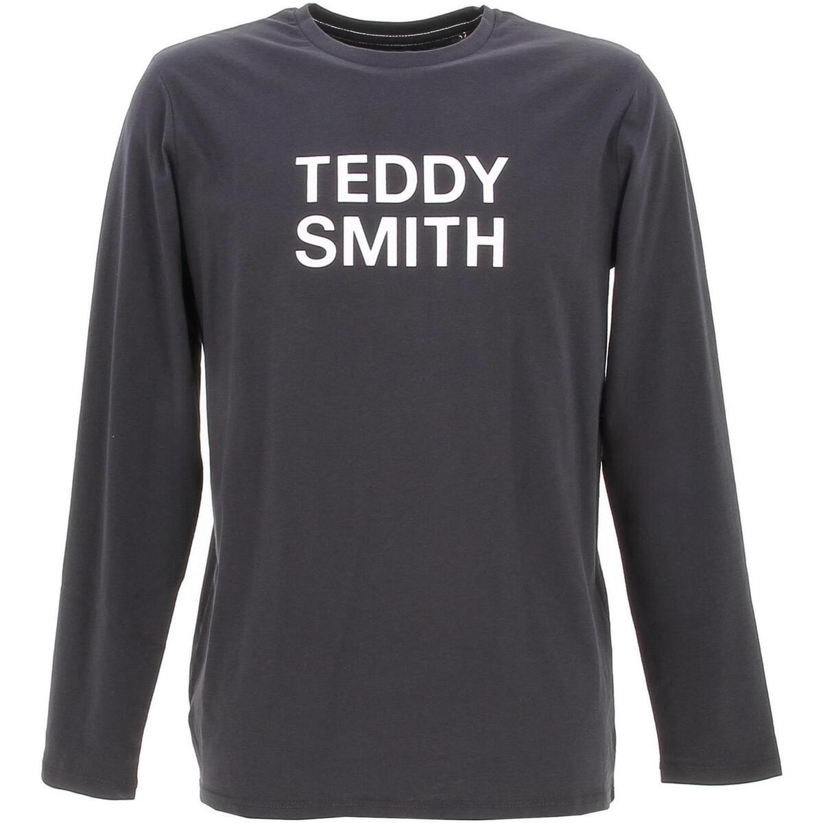 Vêtements Homme T-shirts manches longues Teddy Smith Ticlass basic m Bleu
