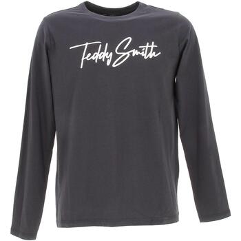 Vêtements Garçon T-shirts manches longues Teddy Smith T-evan ml jr Gris