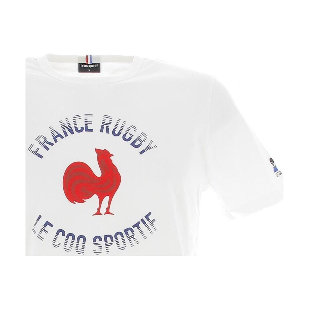 Vêtements Homme T-shirts manches courtes Le Coq Sportif Ffr fanwear tee ss n1 m new optical whi Blanc
