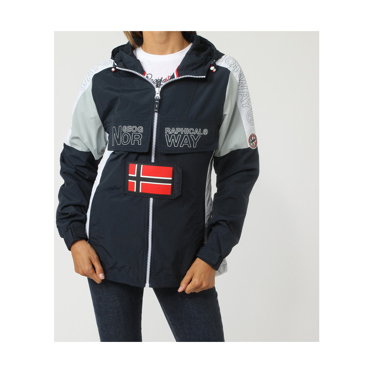 Vêtements Femme Vestes de survêtement Geographical Norway ASTINA veste mi-saison pour femme Bleu