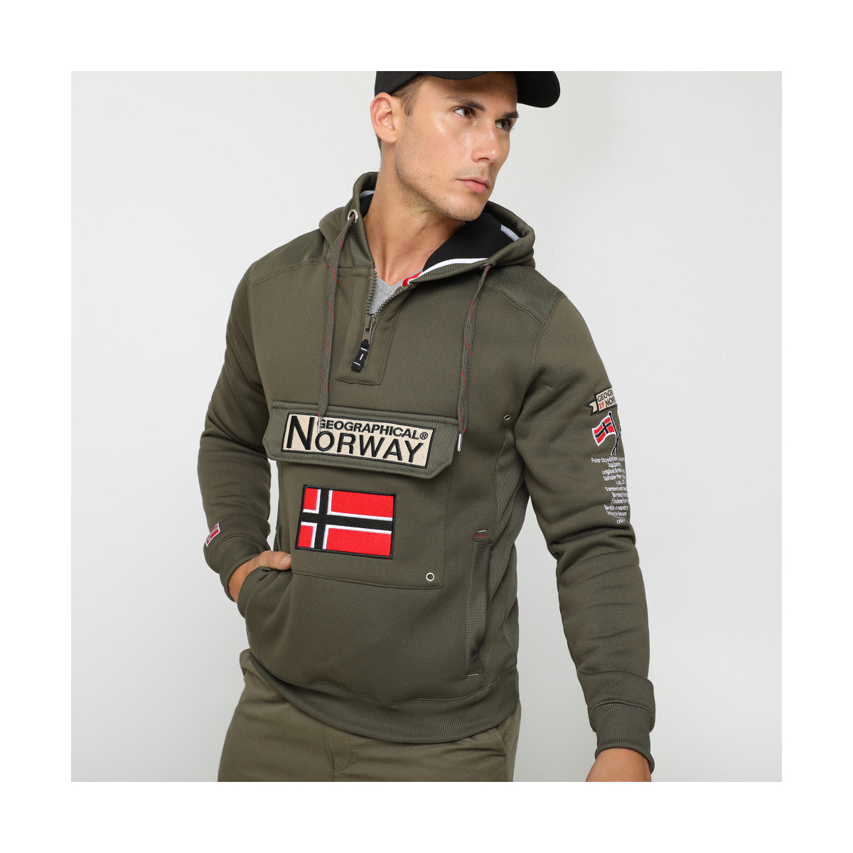 Vêtements Homme Sweats Geographical Norway GYMCLASS sweat pour homme Kaki