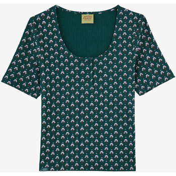 Vêtements Femme T-shirts manches courtes Oxbow Tee-shirt à côtes imprimé P2TIFLO Vert