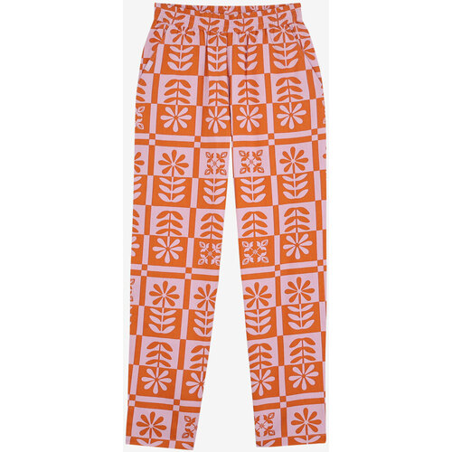 Vêstampa Femme Pantalons Oxbow Pantalon en toile imprimé P2ROLAND Orange