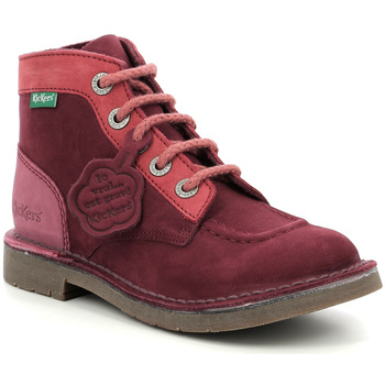 Chaussures Fille con Boots Kickers Kick Col Rose